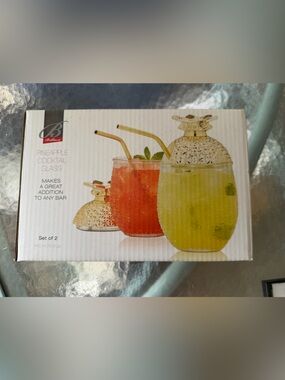 Brilliant Pineapple Cocktail Glasses Set